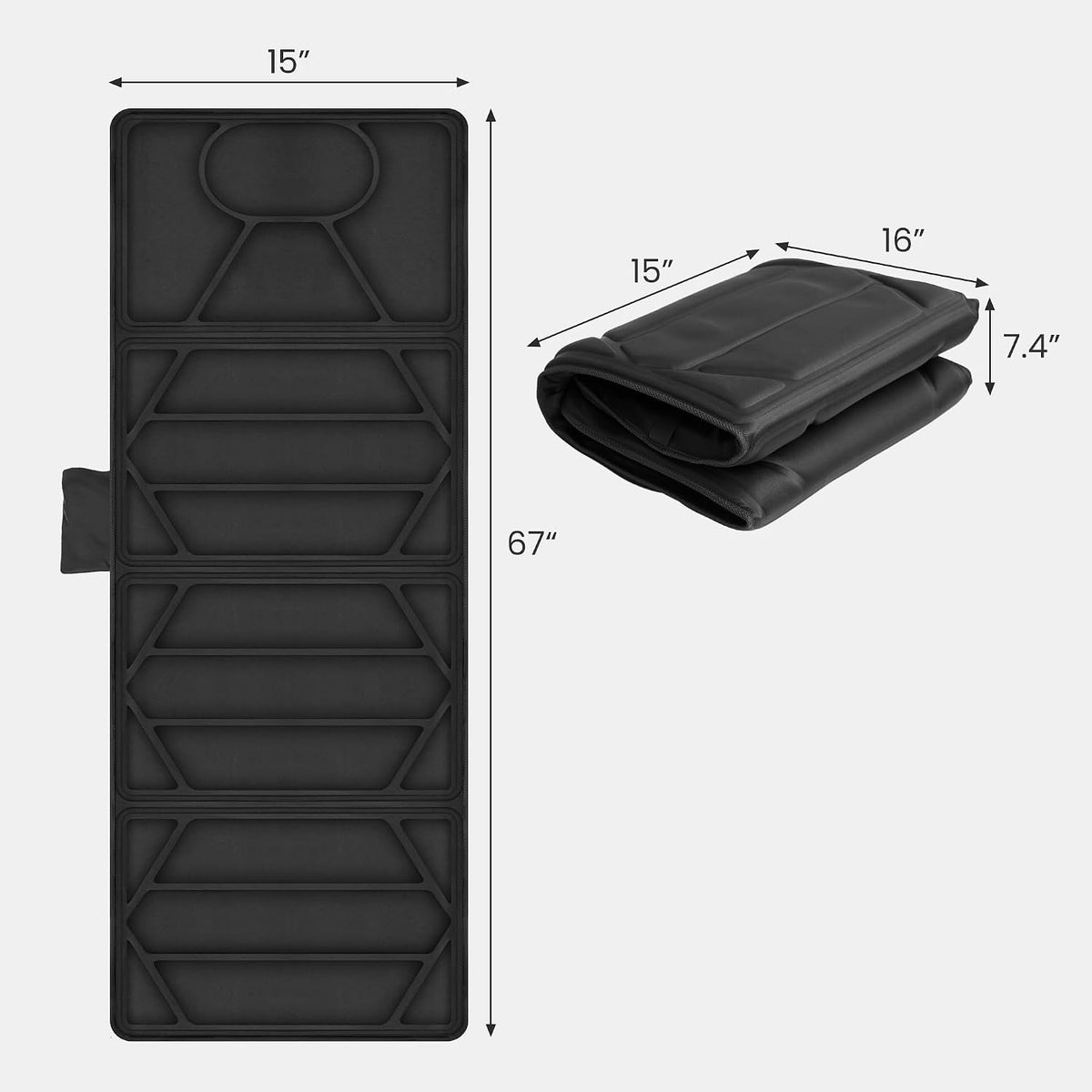 AuraLab full body massage mat with heat and 10 motors, designed for sofa or bed relaxation and muscle relief.