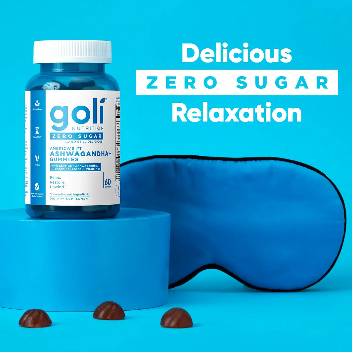 AuraLab Zero Sugar Best Seller Trio with apple cider vinegar, probiotics, B12, ashwagandha, L-Theanine, and vitamin D gummies.