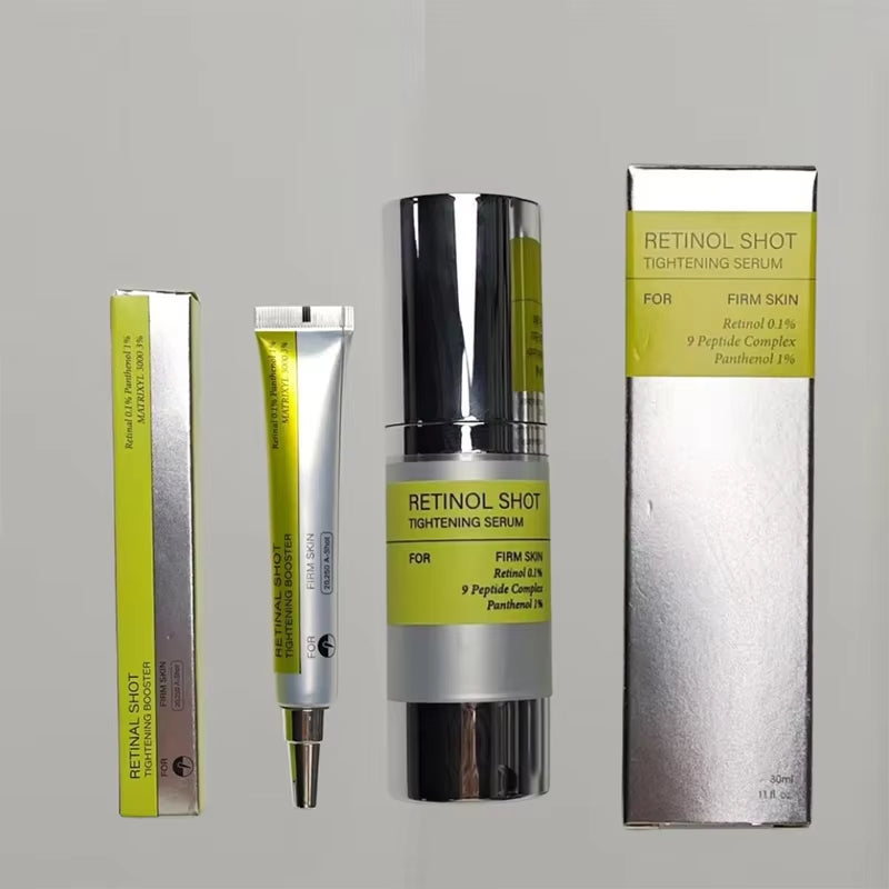 Retinol Eye Cream Set Gentle Repair Essence with Vitamin C Antiaging Treatment for Dark Circles Wrinkles Firming under Eye Serum