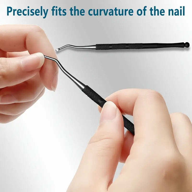 8PCS Toenail Clipper Set for Thick & Ingrown Nails, Heavy Duty Nail Clippers, Professional Manicure Kit with Angled Blade, Cuticle Tools & Nail File, Stainless Steel Pedicure Kit Curved Summervibes Trimming