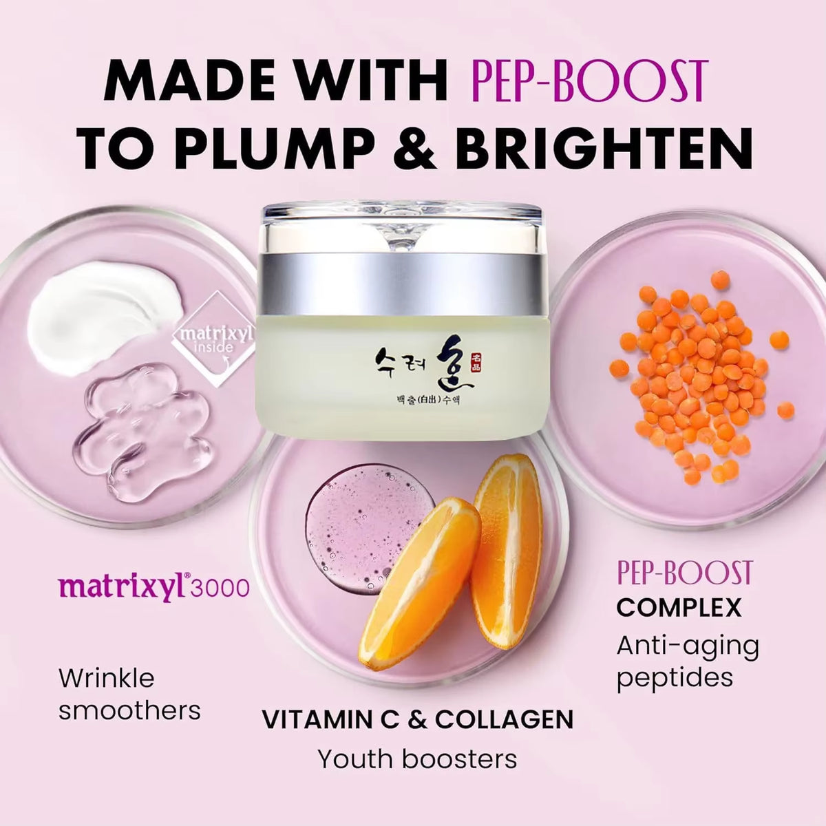 AuraLab collagen face cream in a fresh, lightweight texture jar, designed to nourish, plump, and hydrate skin for a youthful look.