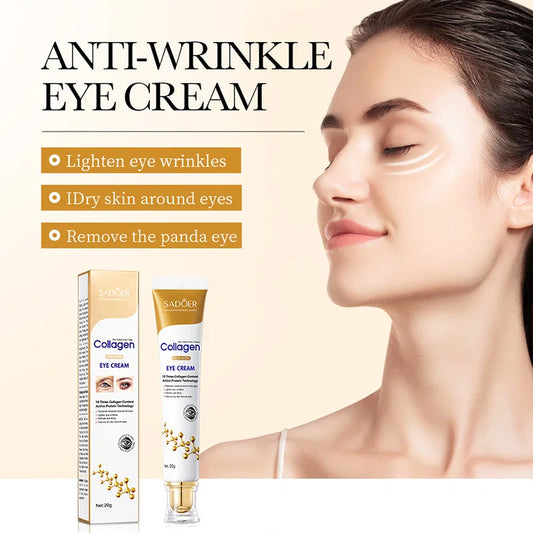 AuraLab SADOER collagen eye cream with anti-dark circles, eye bags remover, firming and moisturizing skincare for eyes.