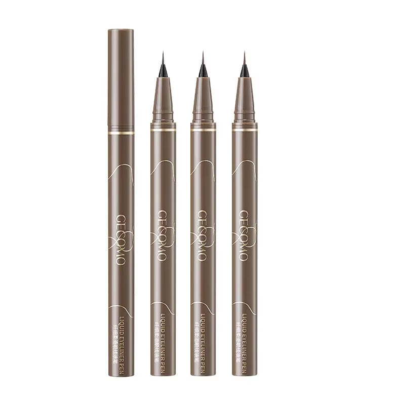 AuraLab ultra thin black brown eyelash eyeliner pencil with waterproof, smooth, and long-lasting formula for precise eye makeup application.