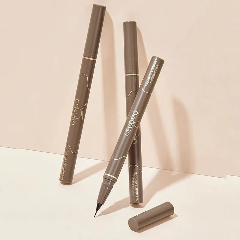 AuraLab ultra-thin black brown eyelash liner pencil with waterproof, smooth, and long-lasting formula for precise eye makeup application
