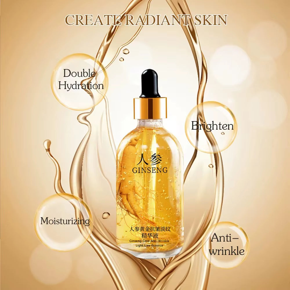 AuraLab 100ml 24K gold hyaluronic acid face serum with niacinamide for anti-aging, lifting, collagen, and skin whitening.