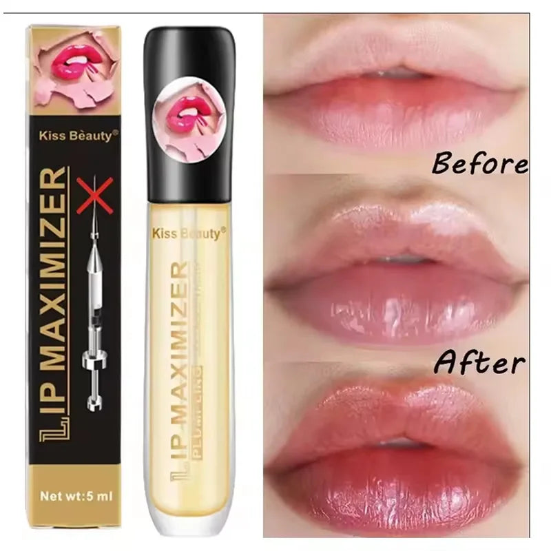 AuraLab lip plumper serum and gloss with moisturizing, brightening, and elasticizing properties for fuller, smoother lips.