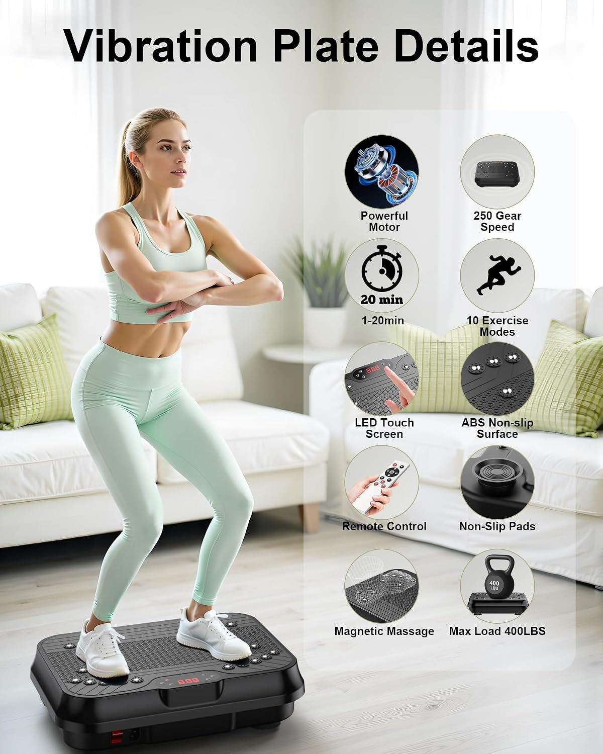 Vibration Plate Exercise Machine for Enhanced Lymphatic Drainage and Weight Management