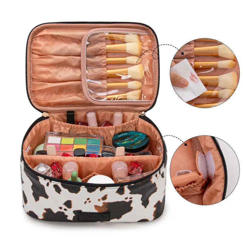 Wrangler Travel Makeup Bag 2Pcs Set Large Cosmetic Bag