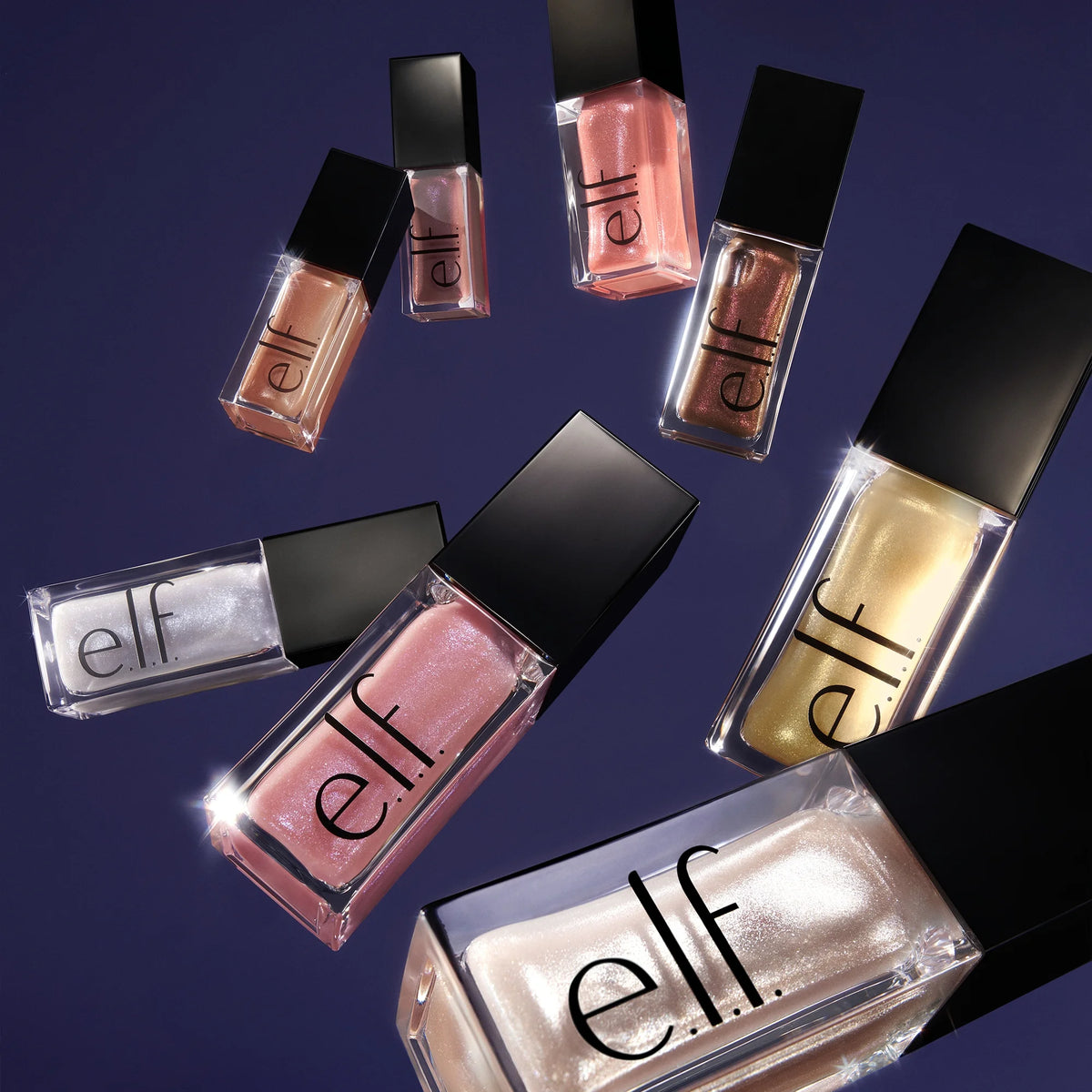 AuraLab E.L.F. Glow Reviver Lip Oil Glimmer in Candy Coded, 0.25 fl oz, with shiny, tinted lip oil and glossy finish.