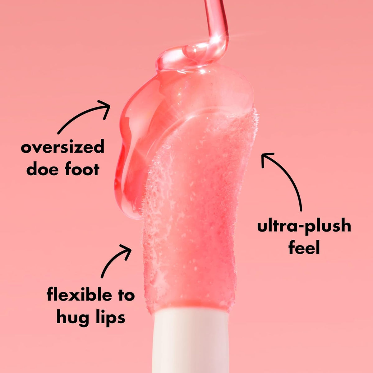 AuraLab Glow Reviver Lip Oil in Red Delicious with a sleek applicator and vibrant red tint on smooth lips.