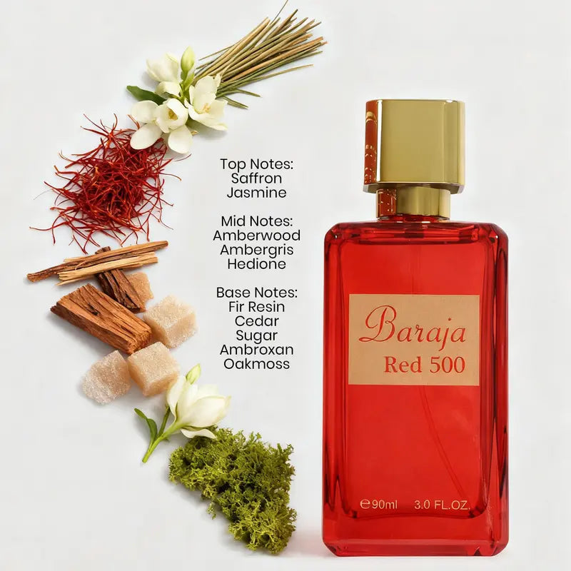 Baraja Red 500 Eau De Parfum Natural Spray Perfume for Women 90Ml/3.0Fl.Oz. by Mys Scents