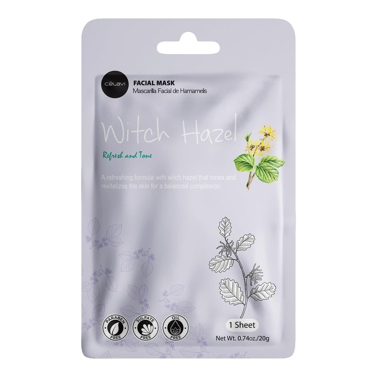 AuraLab Celavi Essence Facial Face Masks, K-Beauty skincare moisturizing mask set, two each of the popular Korean face masks
