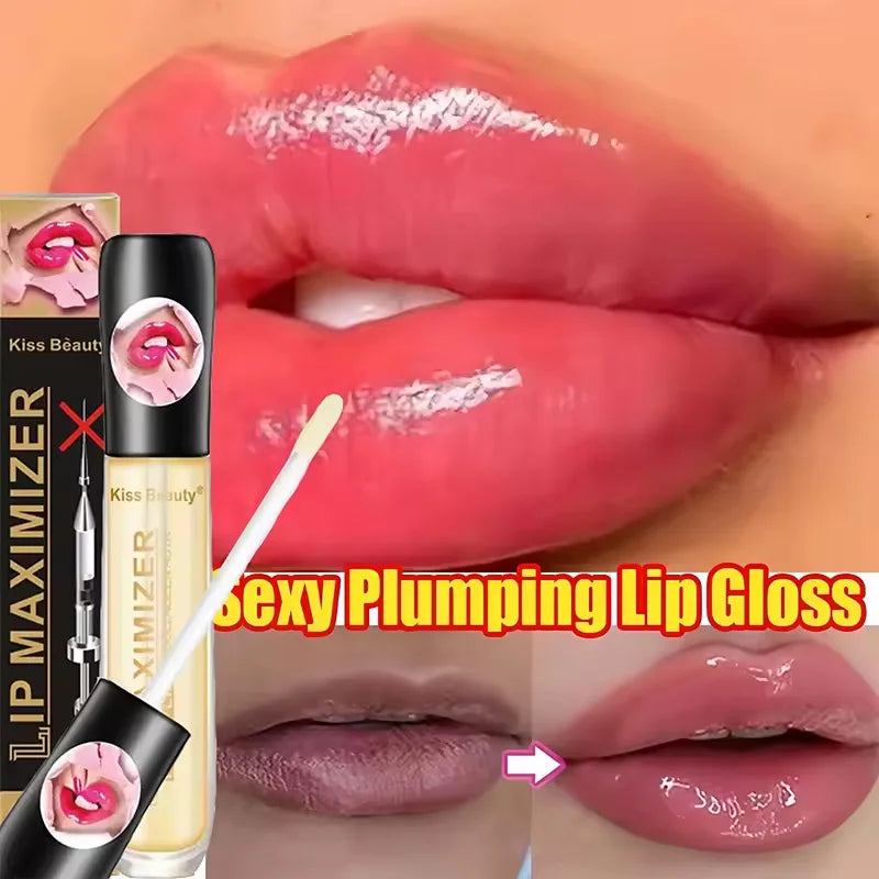 AuraLab lip plumper serum and gloss with moisturizing, volumizing formula to enhance elasticity and reduce fine lines.