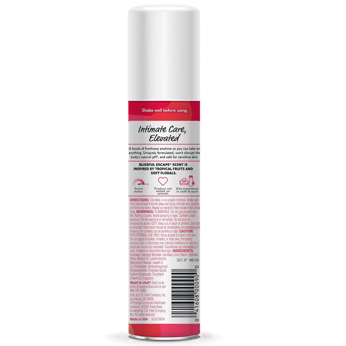 AuraLab Daily Refreshing Feminine Spray Blissful Escape 2 oz, 3-pack, showing the spray bottles with floral design and packaging.