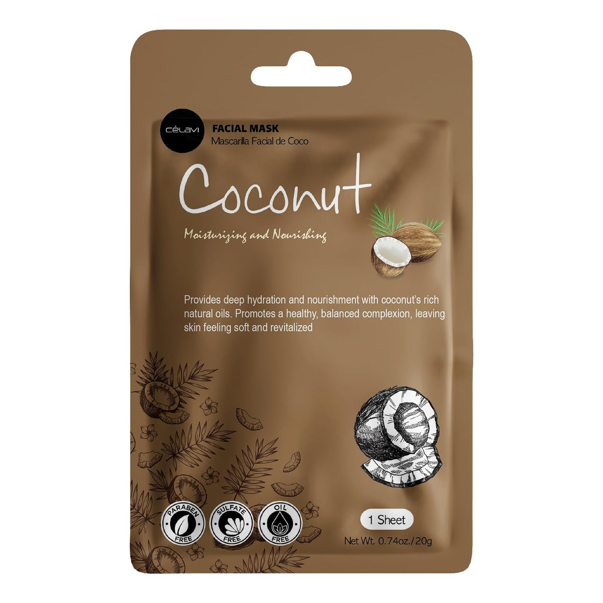 AuraLab Celavi Essence Facial Mask set featuring two moisturizing K-beauty skincare masks for facial hydration.