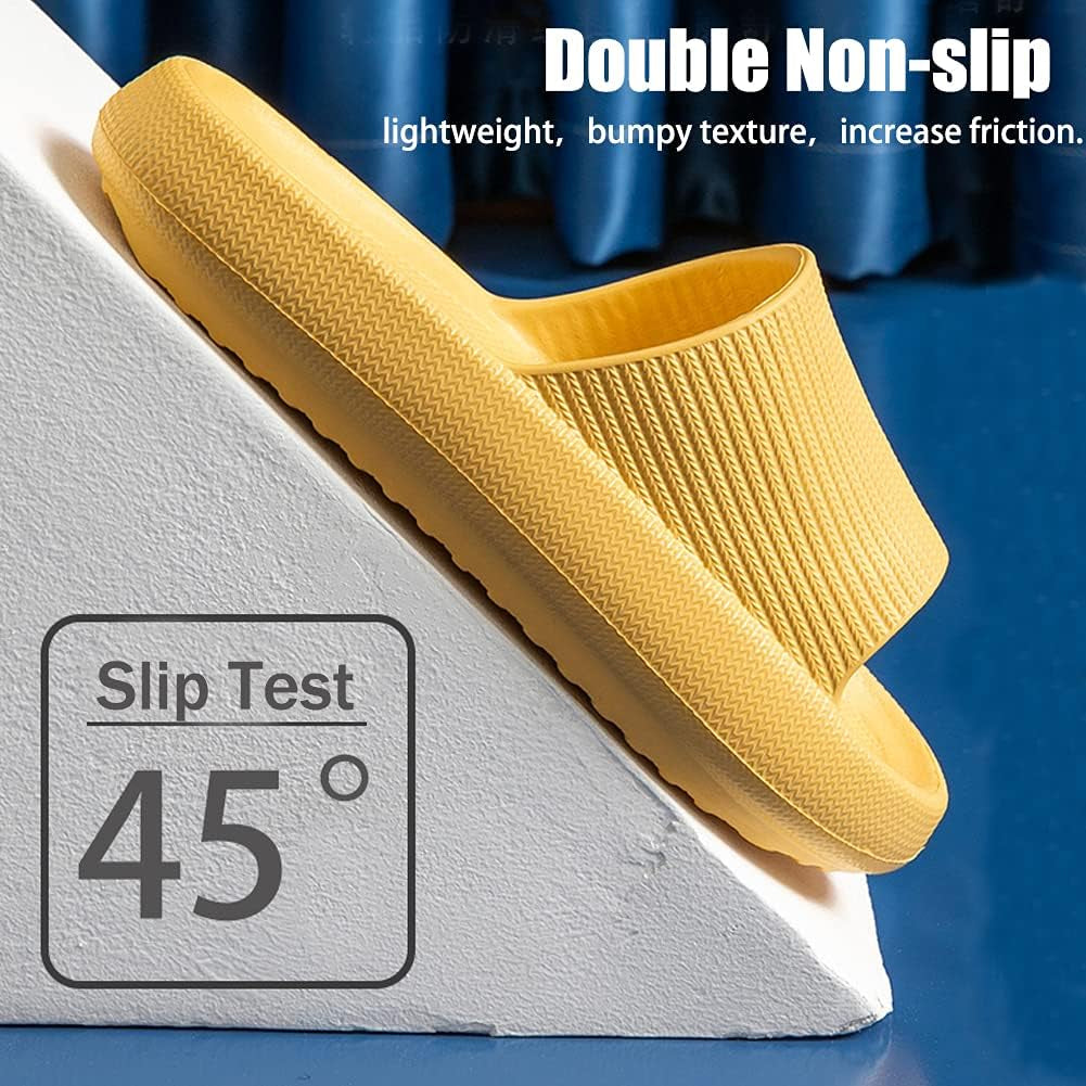 AuraLab cloud slippers for women and men with thick soles, non-slip shower slippers, super soft, indoor and outdoor house slide.