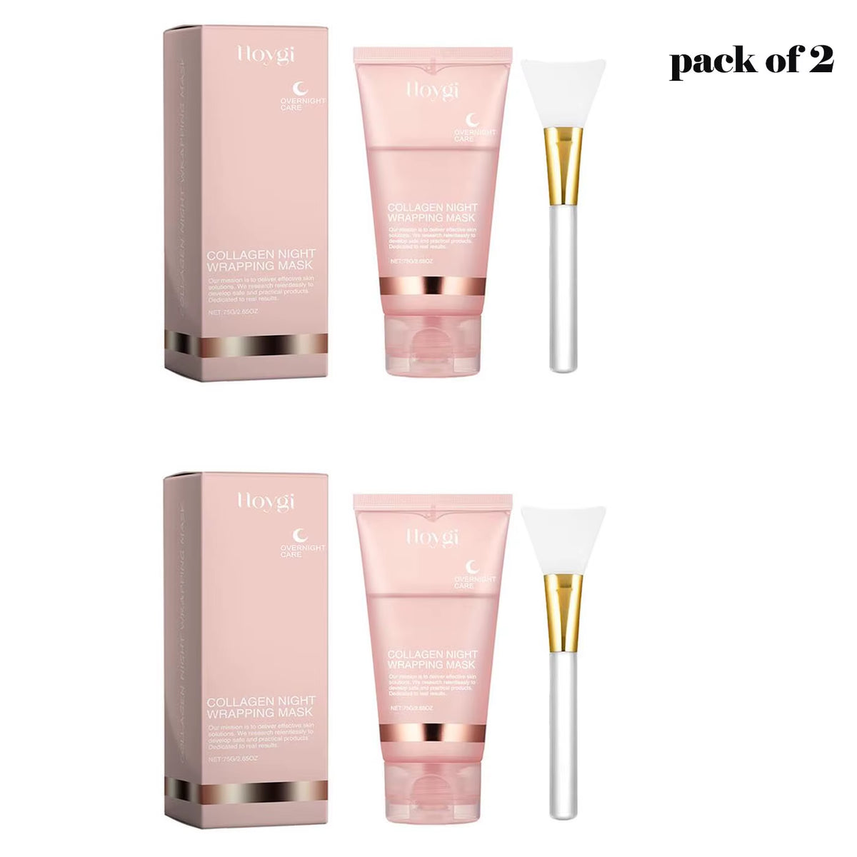 AuraLab hydrolyzed collagen overnight facial mask, a hydrating peel-off mask for firming, elasticity, and reducing dullness.