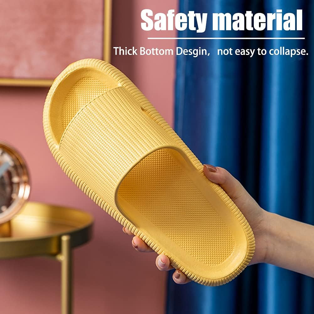 AuraLab Cloud Slippers for women and men with thick soles, non-slip, super soft, ideal for indoor and outdoor use.