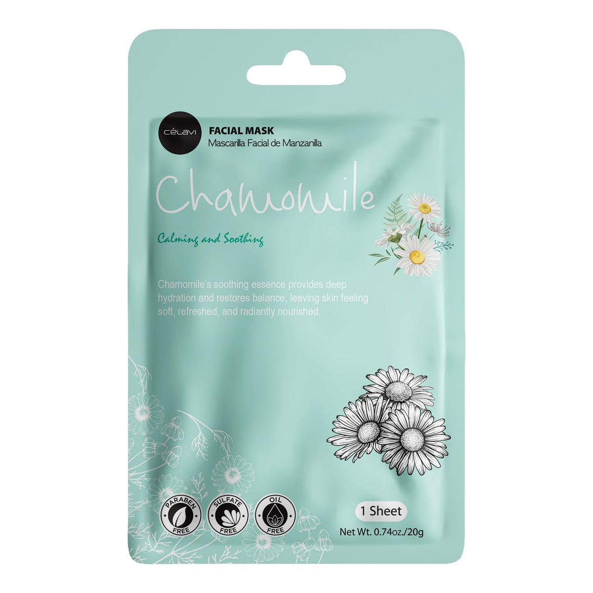 AuraLab Celavi Essence Facial Face Masks set with two moisturizing K-beauty skincare masks for glowing skin.