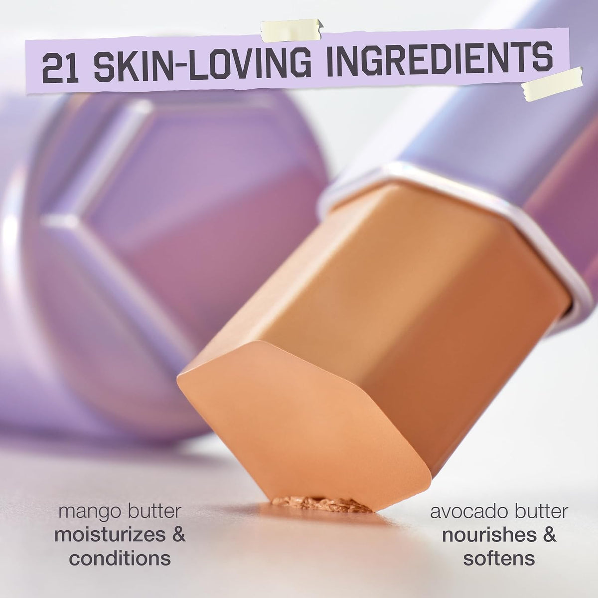 AuraLab Tarte Shape Tape Blur Concealer Stick with diamond-shaped tip for full coverage, crease-proof makeup, and instant eye lift.