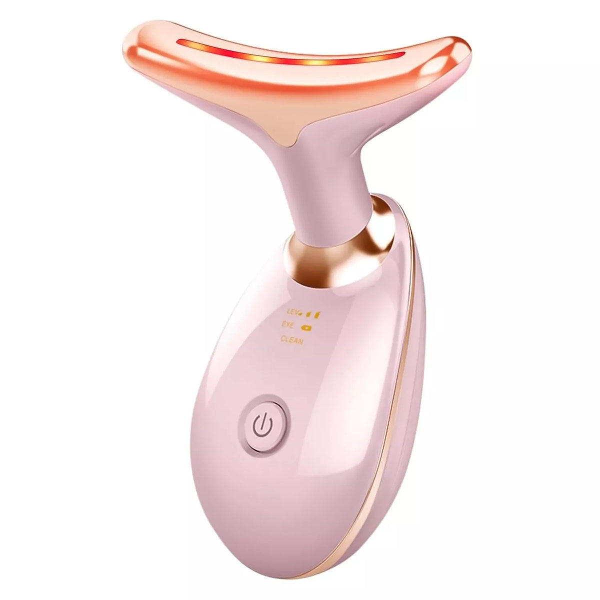 AuraLab neck face lifting massager with LED skin tightening device for anti-wrinkle and double chin reduction.