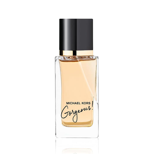 Michael Kors Gorgeous! Eau de Parfum spray for women, featuring a sleek bottle design and elegant packaging.