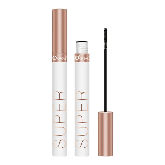 AuraLab O‘Cheal black mascara with 3D silk lash brush, featuring curling, lengthening, and thickening effects for beautiful eyes.