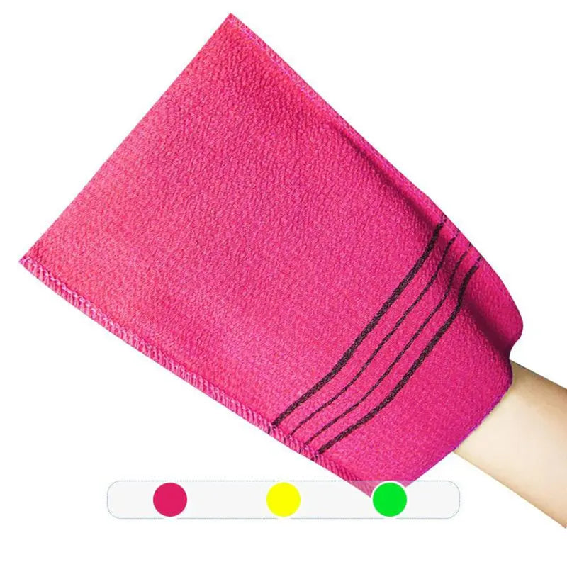 Unisex 5-Glove Set Korean Coarse-Grain Exfoliating PVC Shower Scrub Gloves - Everyday Adult Selfcare Whole Body Scrubber, Portable Bathroom Accessory, Fashion Accessory Set