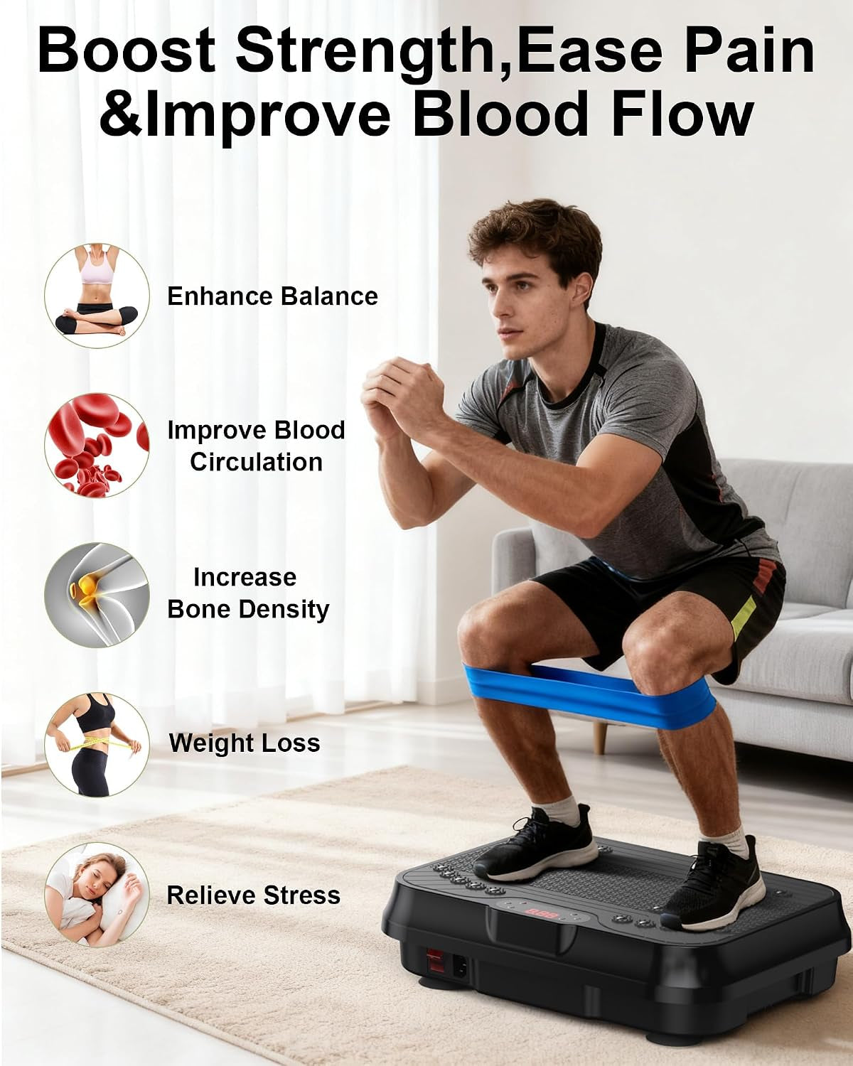 Vibration Plate Exercise Machine for Enhanced Lymphatic Drainage and Weight Management