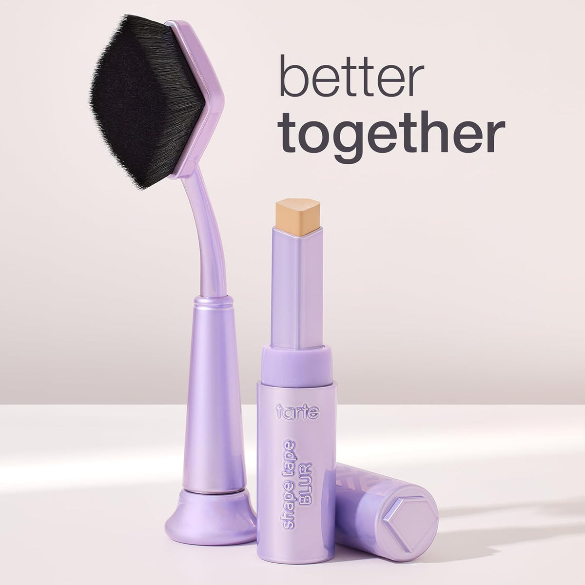 AuraLab Shape Tape Blur Concealer Stick with brush for seamless application, covering dark circles and discoloration effortlessly.