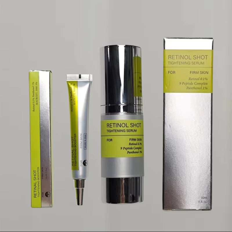 Retinol Eye Cream Set Gentle Repair Essence with Vitamin C Antiaging Treatment for Dark Circles Wrinkles Firming under Eye Serum