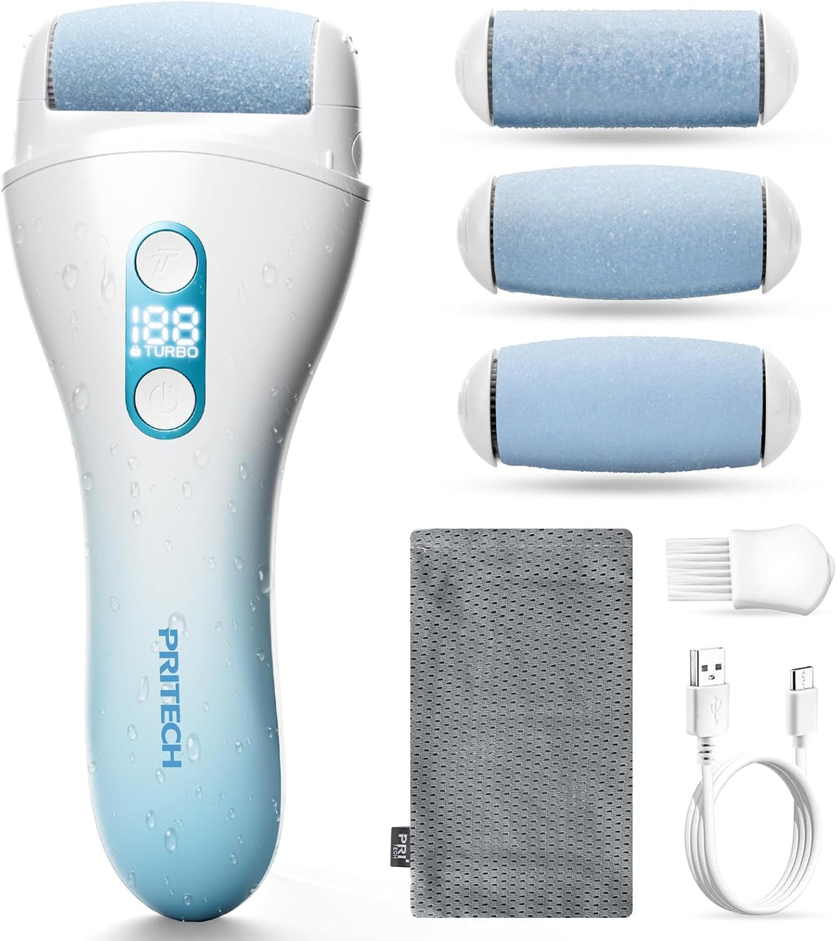 Rechargeable Waterproof Foot Callus Remover and Pedicure Tool