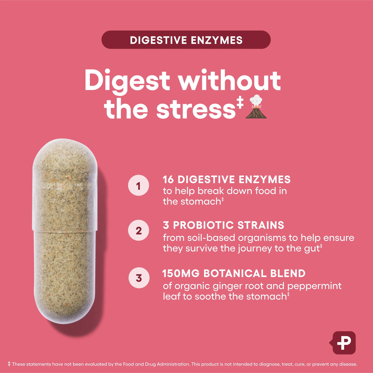 AuraLab Physician's Choice Digestive Enzymes bottle showing 180 count capsules for gut health, bloating relief, and digestive support.