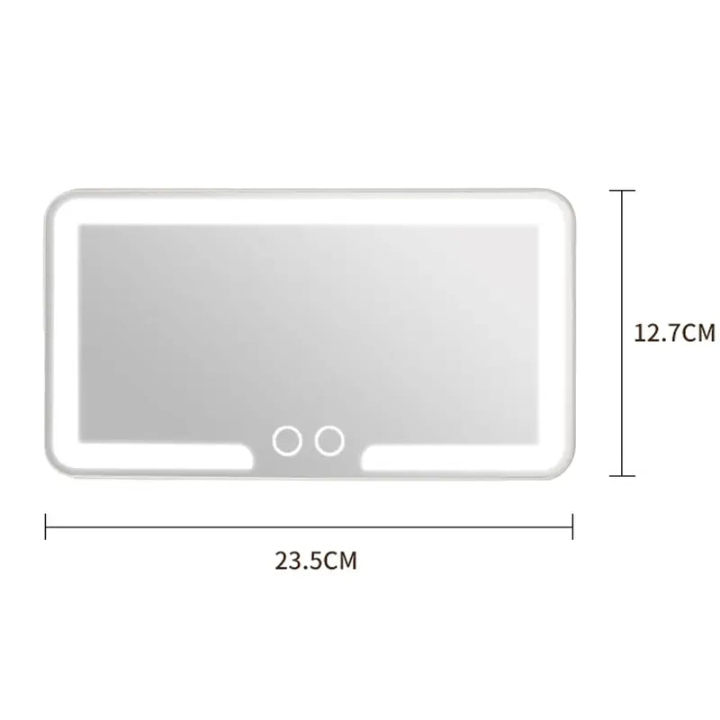 Car Sun Visor Vanity Mirror, USB Rechargeable Makeup Mirror with 3 LED Light, Car Accessories, Car Supplies,Durable, Clear,#Summervibes