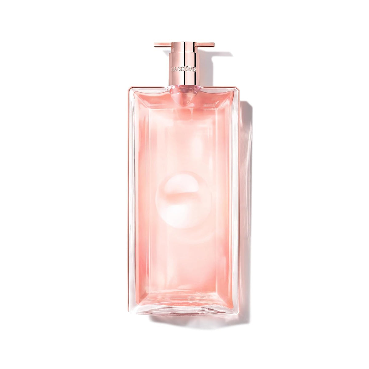 Lancôme Idôle Eau De Parfum bottle with floral and fresh scent, 3.4 fl oz, displayed on a sleek surface.