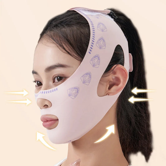 AuraLab EMS head massage mask for face relaxation, facial slimming, lifting, and reducing double chin with USB charging.