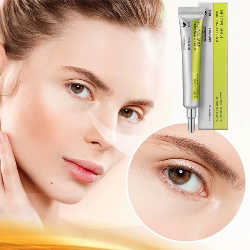 Retinol Eye Cream Set Gentle Repair Essence with Vitamin C Antiaging Treatment for Dark Circles Wrinkles Firming under Eye Serum