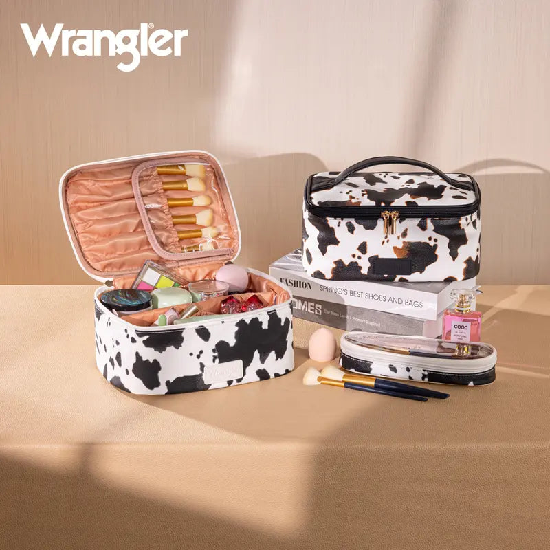 Wrangler Travel Makeup Bag 2Pcs Set Large Cosmetic Bag