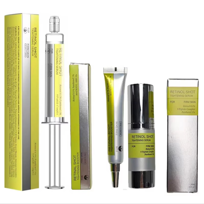 Retinol Eye Cream Set Gentle Repair Essence with Vitamin C Antiaging Treatment for Dark Circles Wrinkles Firming under Eye Serum