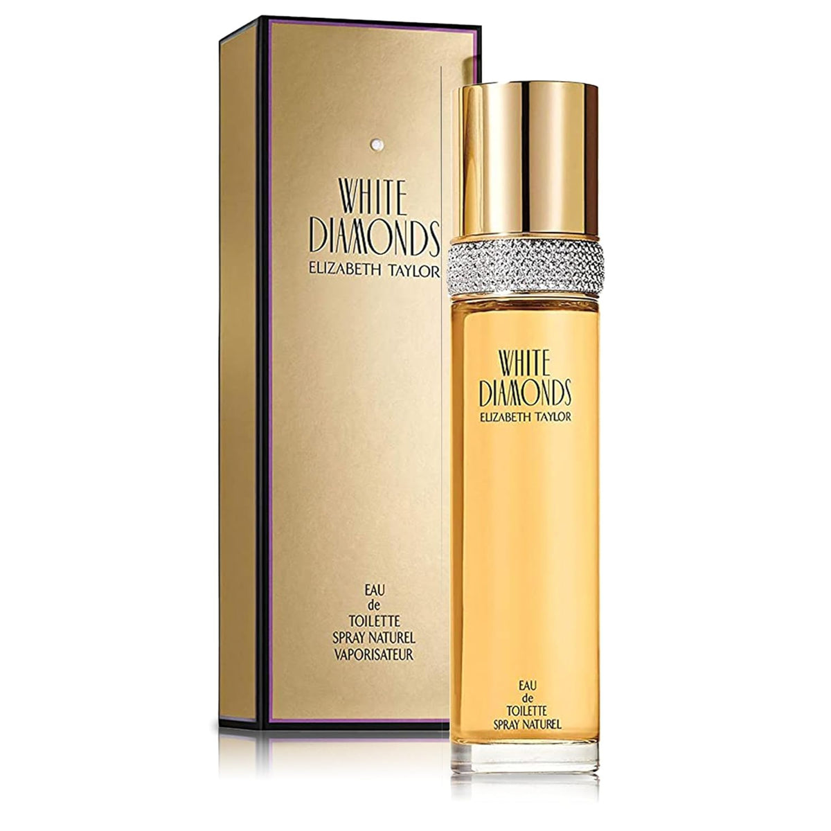 AuraLab White Diamonds Eau De Toilette for Women in 3.3 Fl Oz bottle, showcasing the elegant fragrance packaging.