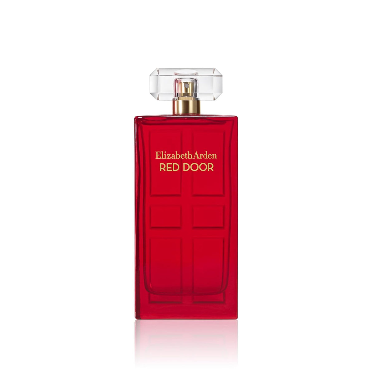 Elizabeth Arden Red Door Eau De Parfum bottle for women, 1.7 fl oz, with elegant red and gold packaging visible.